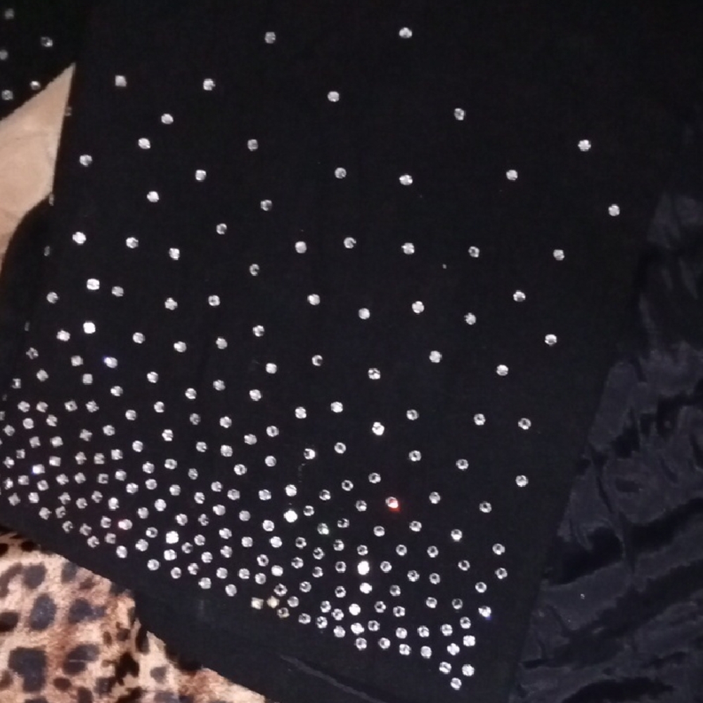 Saks Fifth Avenue Luxury Black Jacket with Rhinestone Accent - Picture 7 of 8